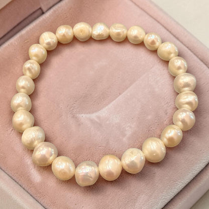 Pulsera de perlas barrocas  de río naturales cultivadas