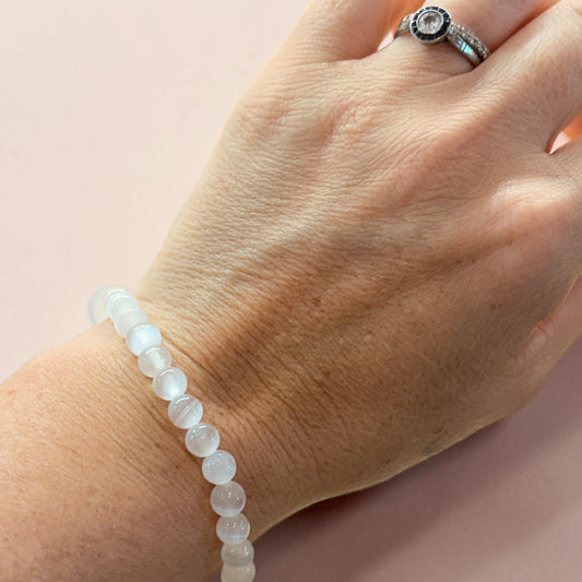Pulsera bolita  de Selenita