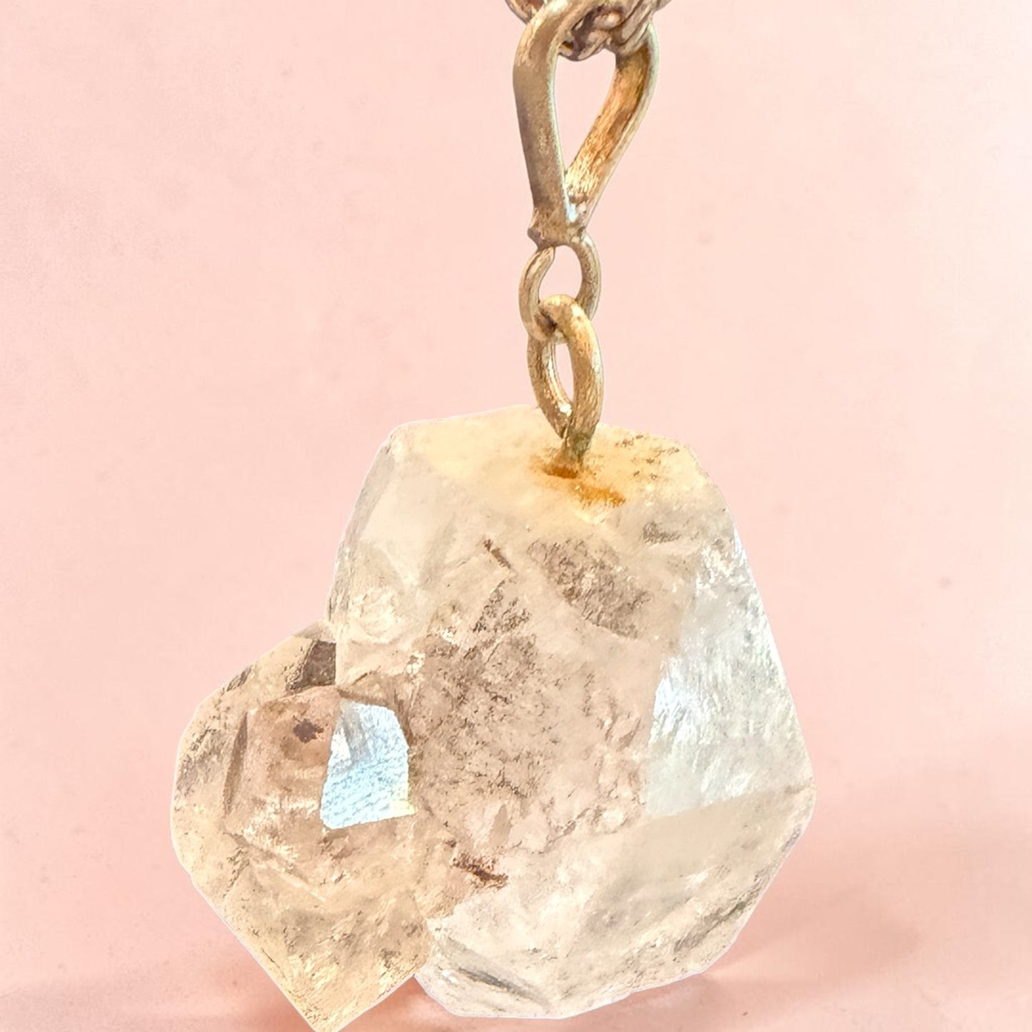Colgante macla Diamante Hérkimer pieza única