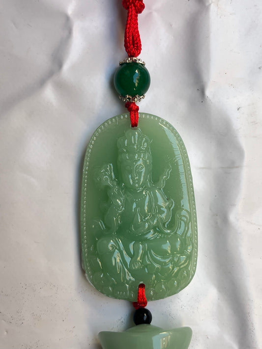 Colgante feng shui de Jade Diosa Kuan Yin
