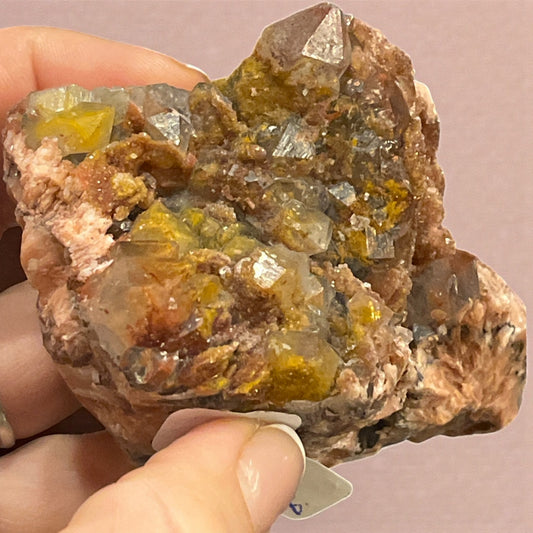 Jacinto de Compostela, barita y Vanadinita pieza de colección privada