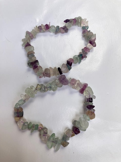 Pulsera chip Fluorita arcoíris