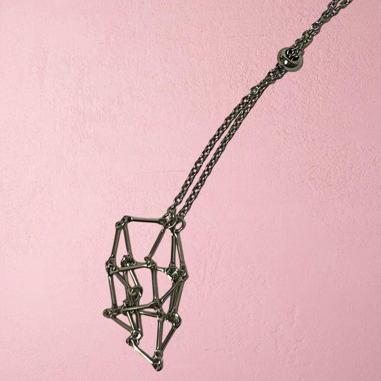 Colgante jaula acero dorado grande