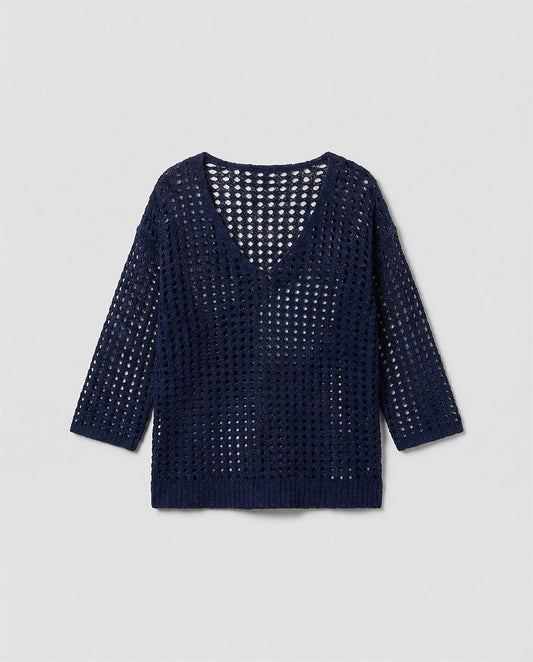Jersey escote pico Marino