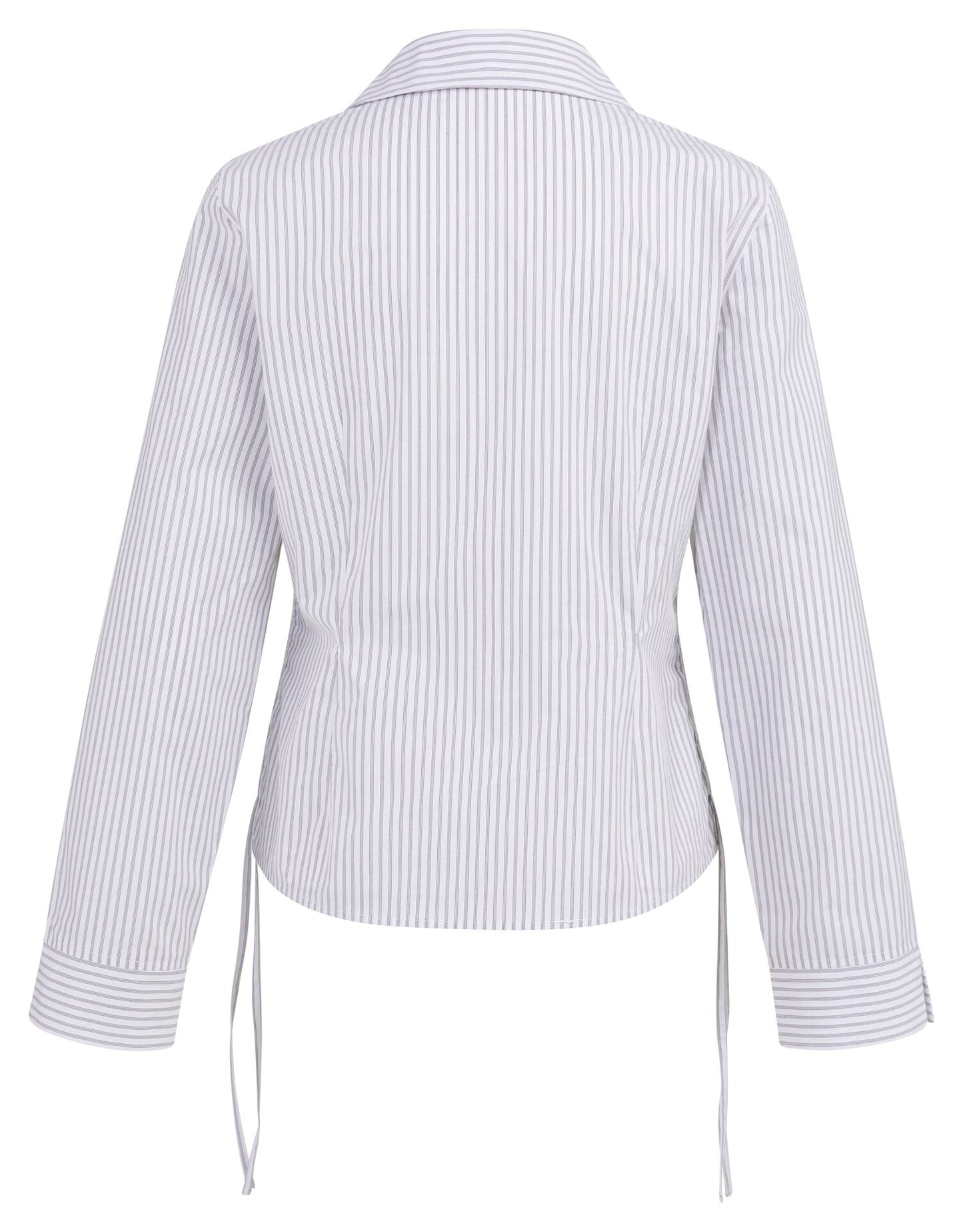 Blusa entallada con cordones laterales