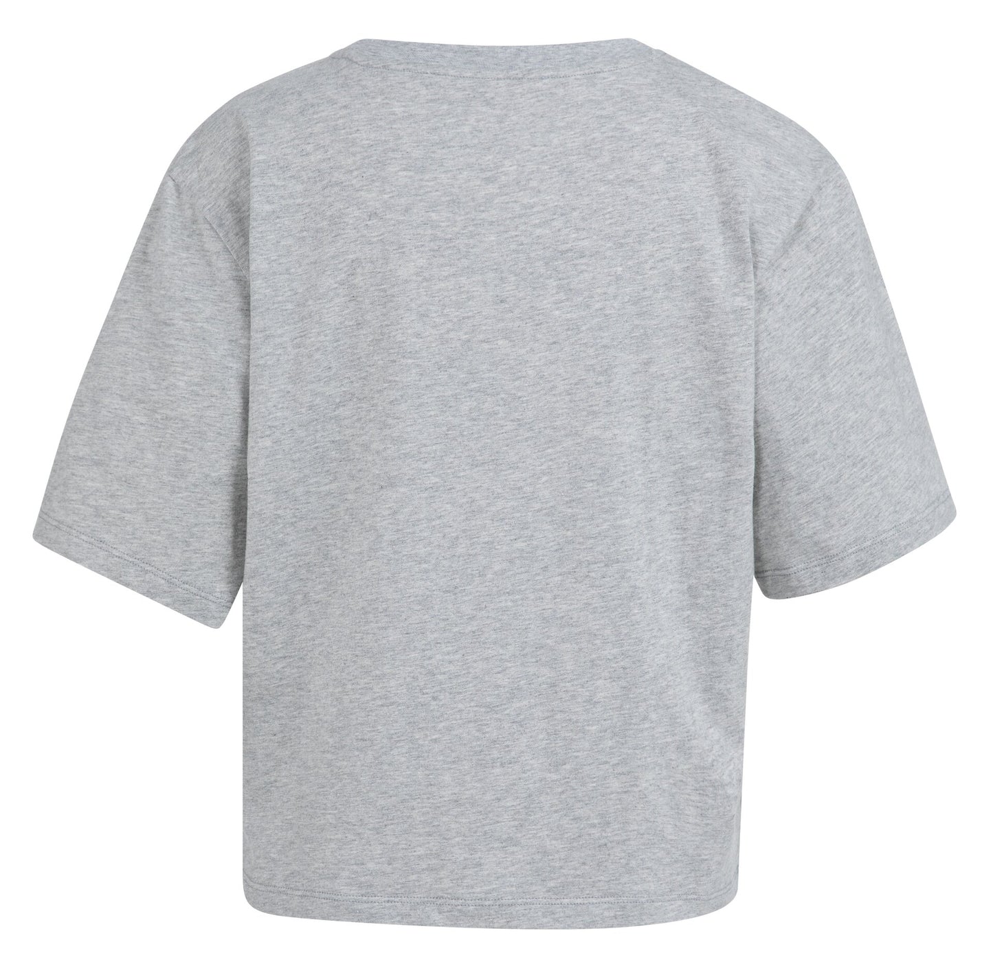 Camiseta con estampado flocado suave y mangas anchas